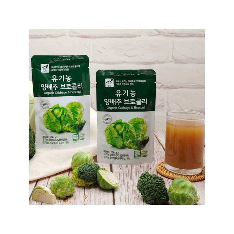 Malguneunongjang 맑은농장 유기농 양배추브로콜리 (80ml 30입 1박스) Clear Farm Organic