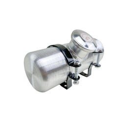 JSD 0.48 Gallon 4x10 Spun Aluminum Universal Gas Tank/ Fuel Cell With Bracket Center Fill 1/4" NPT Outlet