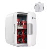 Bluelander Mini Refrigerador Frigobar 4l 6 Latas Casa Cosméticos Blanco