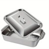 Stainless Steel Baking Pan with Lid, 1 Count Non-stick Rectangular