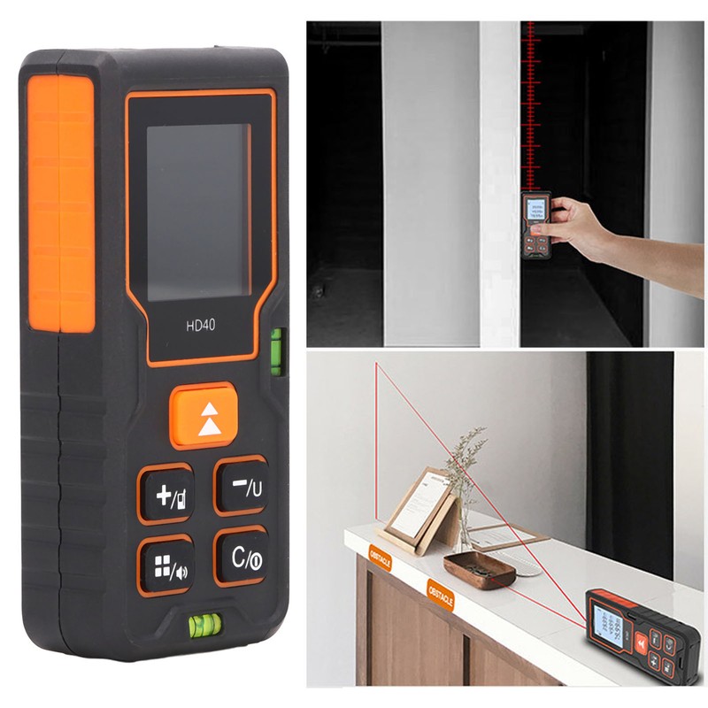 Laser Measure Distance Meter 40m Digital Display Tool for Construction