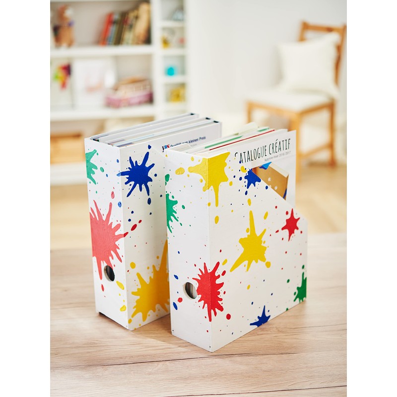 VBS Magazine Rack 25 x 9 x 32 cm Wooden