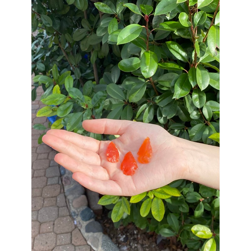 Starborn Carnelian Sarder Natural Gemstone Arrowhead Approx. 3 cm from