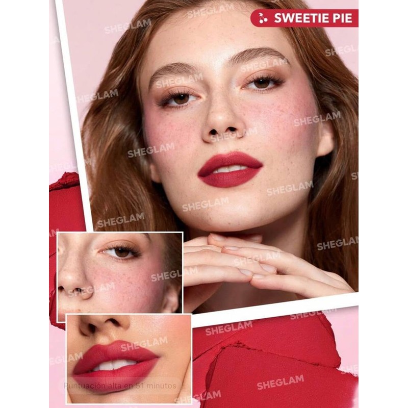 Sheglam Crema Para Labios Y Mejillas Apilables Very Cherry, Rubor