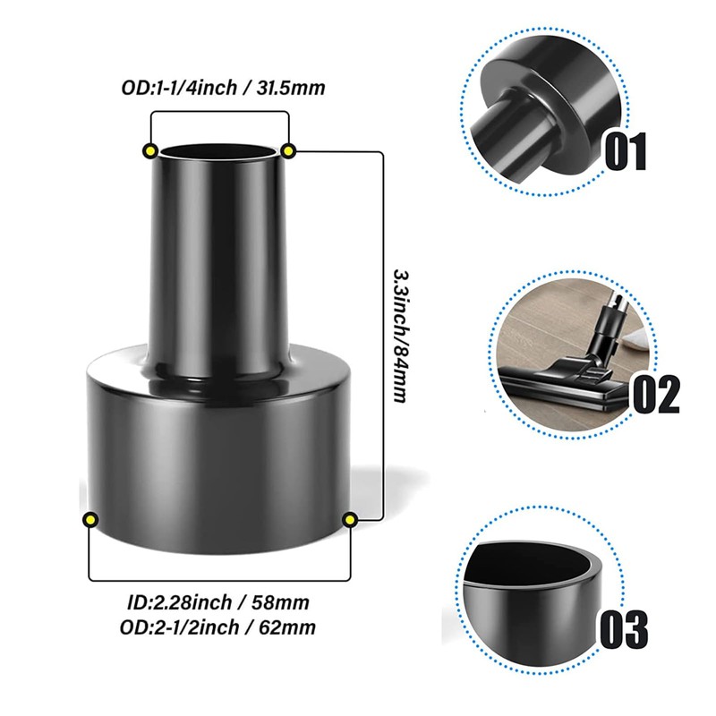 GEBDSM 12 Pcs Universal Vacuum Attachments for Shop Vac Accessories,