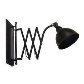 Benjara 18 Inch Wall Mounted Lamp, Extendable Accordion Arm, Iron