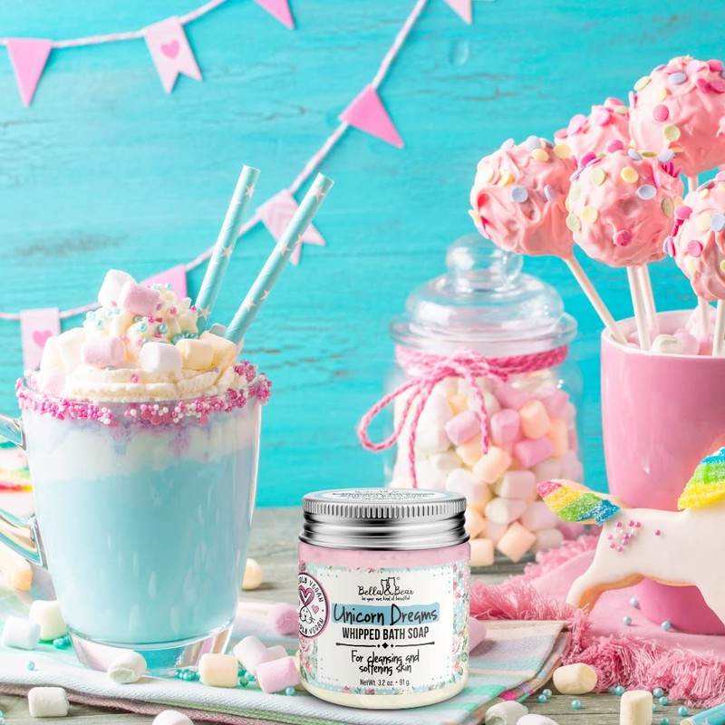 Bella & Bear Unicorn Dreams Whipped Bath Soap - Travel
