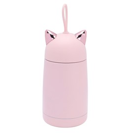 350ml Cute Cat Vacuum Flask Stainless Steel Thermal Bottle Portable Vacuum Cup Mug for Kids ChildSakura Pink 350ml