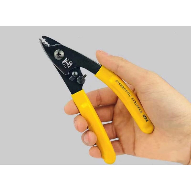 FIBAsource Fiber Optic Stripper, Three Hole Pigtail Pliers, Upgraded for