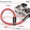 [VKO] カメラリストストラップ ハンドストラップ 一眼レフ/ミラーレス/コンパクトカメラ用 クライミングロープ製（黒）