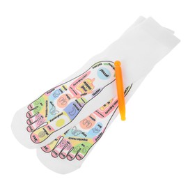Healvian 1sets Reflexology Socks Acupoint Chart for Foot Massage Acupressure Tool for Men and Women Promotes Breathable and Comfortable Design