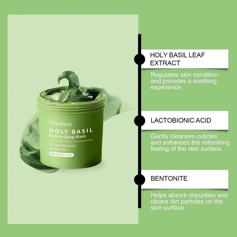 Mascarilla Facial Burbuja Holy Basil 90g Todo Tipo De Piel
