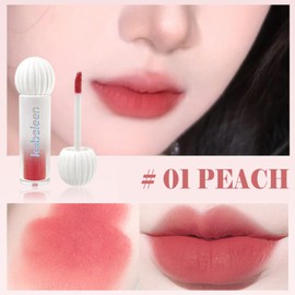 Matte Lipgloss Waterproof Lipstick,High Pigmented Long-lasting Non-Stick Lip Glosses,Nude Peach Soft Lightweight Smooth,Velvet Lip Stains Makeup Cosmetics Gift for Women Girls