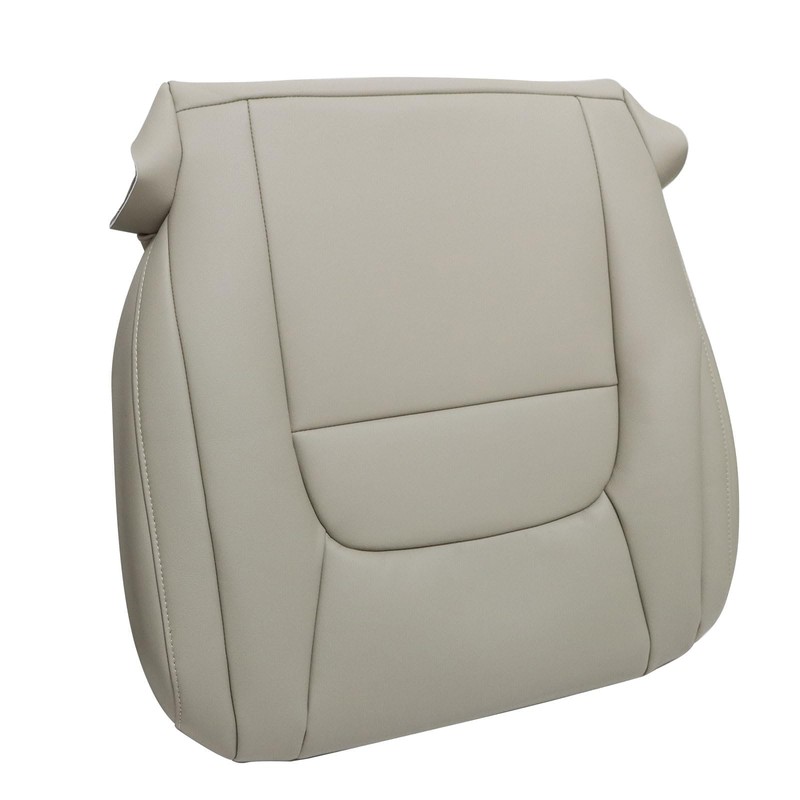 FZJDSD Tan Driver Side Bottom Replacement Leather Seat Cover Compatible