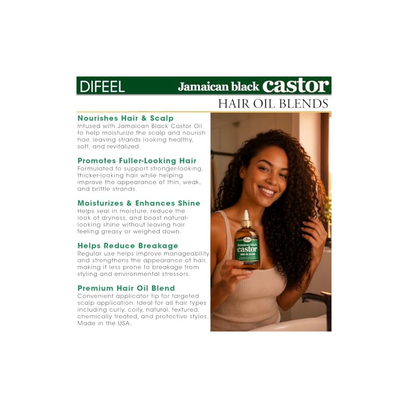 Difeel Superior Growth Jamaican Black Castor Premium Hair Oil 7.1