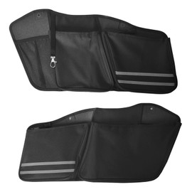 Leopauto Motorcycle Saddlebag Organizers Liners Wall Organizers Compatible with Street Glide Road King Road Glide Electra Glide 2014-2024, Black