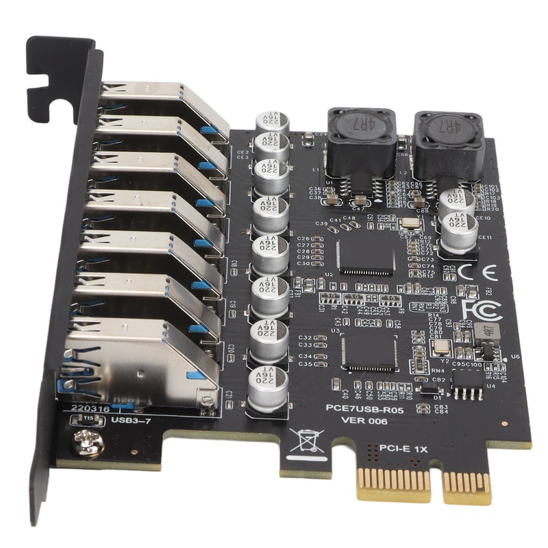 7 Port PCIE Expansion Card 7 Ports USB 3.2 GEN1