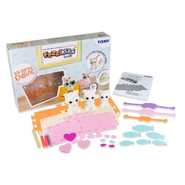TOMY Fuzzikins Craft Cozy Cats / E72790 / 3 Washable