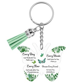 Acrylic Religious keychain Bible Verse Keychain for Women Faith Christian Gifts for Women Inspirational Religious Church Gifts Baptism Confirmation Spiritual Gift for Her Birthday Christmas