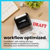 ExcelMark Draft Self Inking Rubber Stamp - Red Ink