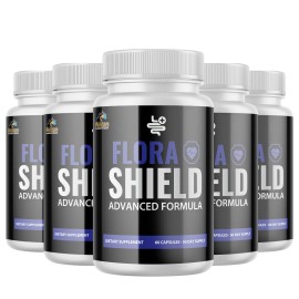Pelican Vitamins Flora Shield- Oral & Digestive Support- 5 Bottles- 300 Capsules