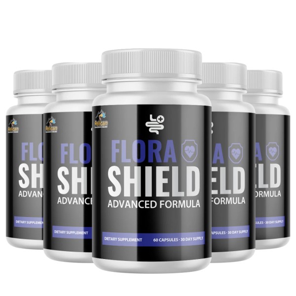 Pelican Vitamins Flora Shield- Oral & Digestive Support- 5 Bottles-