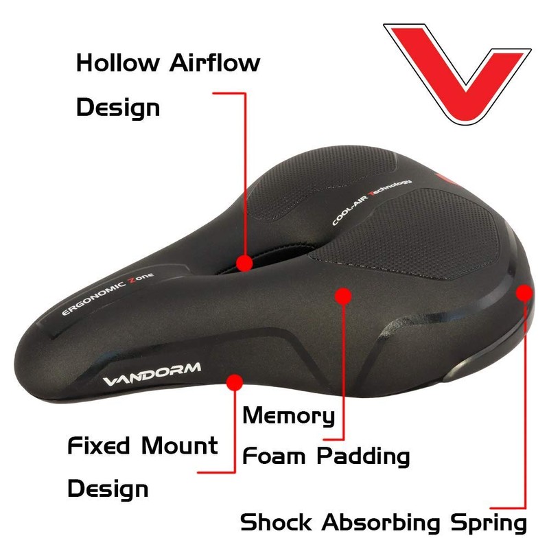 Vandorm COMFORT EXTRA Saddle Memory Foam Damping MTB Hybrid Trekking