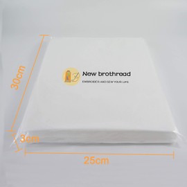 New brothread No Show Mesh (Invisible Mesh) Machine Embroidery Fleece 10 x 12 Inches (25 cm x 30 cm) - 100 Sheets/Pack - Lightweight 50 gm (1.8 oz) - Fits Max Embroidery Surface 20 cm x 25.5 cm