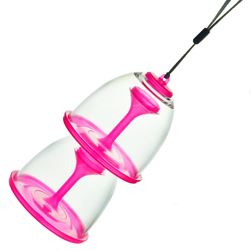 Asobu VT13-9228 StackNGo Unbreakable Wine Glasses,Pink, Set of 2