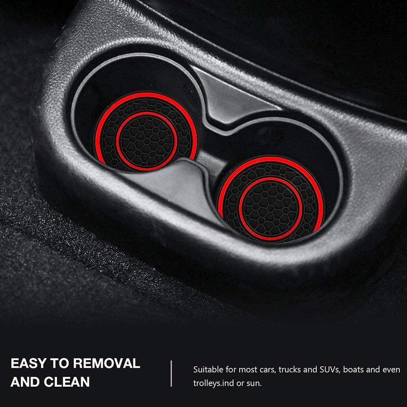 Auprite Car Cup Holder Coasters, 2 Pack Universal Auto Anti