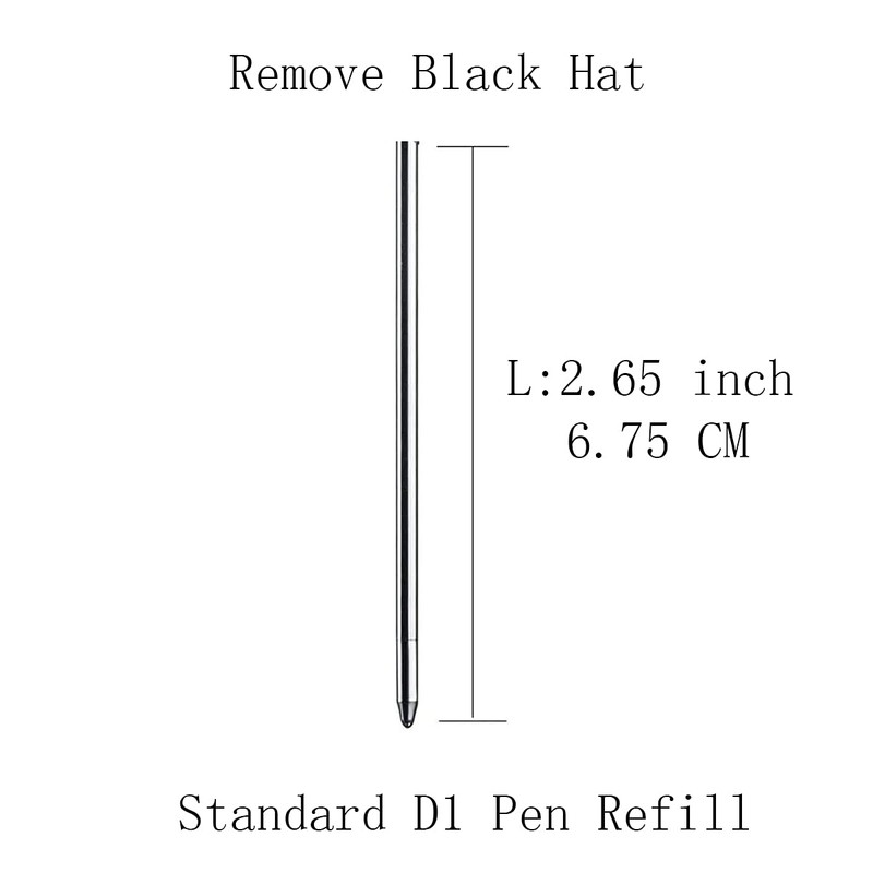 MengRan 2.75'' Ballpoint Pen Refills,Standard D1 Ballpoint Pen Refill (Remove