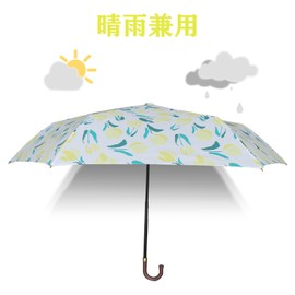 Akixen Women's Folding Umbrella, Ultra Lightweight, UV Protection, 6 Ribs, Heat Blocking, Light Blocking, UV Protection Umbrella, Portable, Convenient Storage Pouch, For Both Sunny and Rainy Weather,