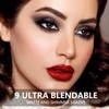 Black Grey Smokey Eyeshadow Palette Matte Black White Gray Silver