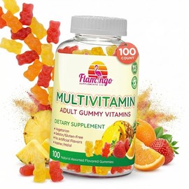 Flamingo Supplements Multivitamin Gummies | Vegan Friendly, Kosher Halal NO Gluten or Gelatin, no GMO| for Men, Women & Kids| 3 Natural Flavors | Vita