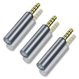 HATMINI 3 Pack 3.5mm Male to Female Audio Adapter，3.5mm 1/8" TRRS Stereo Jack Adapter 3.5mm Stereo Plug Male Coupler Gold Plated Connectors, for Mobile Phones,Tablets,Car Audio,Speakers (M to F)