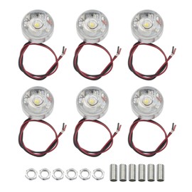 jiuwu 5V LED Spotlight Mini Lamp Beads DIY for Electronics Machinery Home Mofification (White, 120 Degree Light Pack of 6)