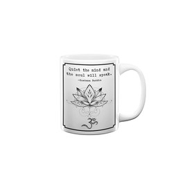 TJ Originals Quiet the Mind Inspirational Coffee Mug, 11oz Ceramic Coffee & Tea Cup Encouragement for Women, Best Friends Gift for Mom Motivational Affirmation Quotes, Dishwasher Safe or Handwash