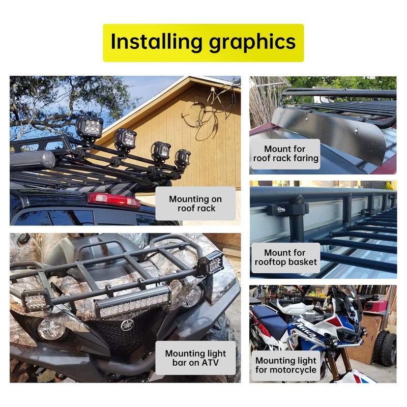 LIZARD GO 0.75 to 1.25" Bar Clamps Heavy Duty for