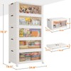 RaybeeFurniture Stackable Storage Containers with Wheels & Lid Large Plastic