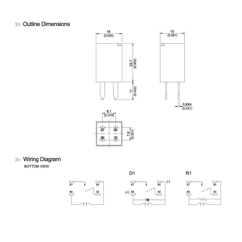 4016819-12V (Set of 4) 12VDC 20A 4PIN Ultra Micro ISO