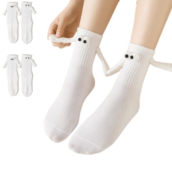 Funny 2 Pairs Holding Hands Socks Couple Gifts For Boyfriend