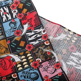 Gegege no Kitarou Lunch Cloth, Japanese Pattern, Black