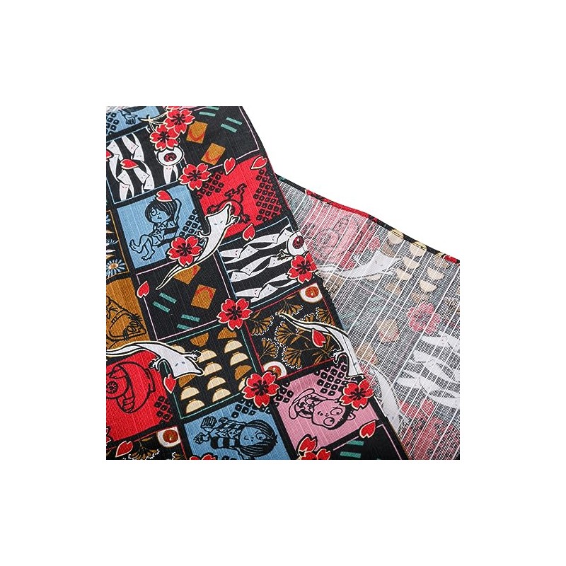 Gegege no Kitarou Lunch Cloth, Japanese Pattern, Black