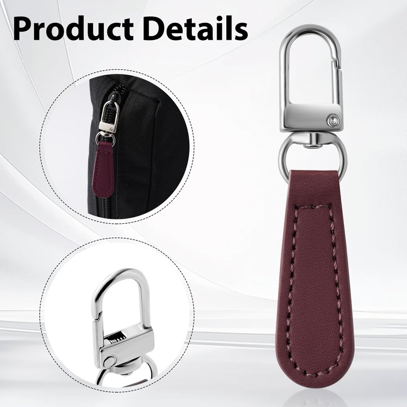 Deoward Zipper Pull Replacement Leather Handle Detachable Zipper Repair Tab