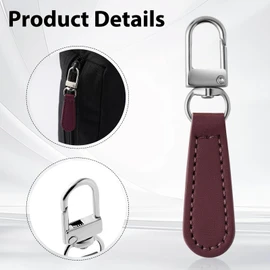 Deoward Zipper Pull Replacement Leather Handle Detachable Zipper Repair Tab for Luggage, Backpacks, Suitcases, Jackets, Purses, Handbags (8 PCS)