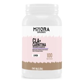 Cla  Carnitina 1kg Suplemento Miyora 100servicios Sabores                                                                                             