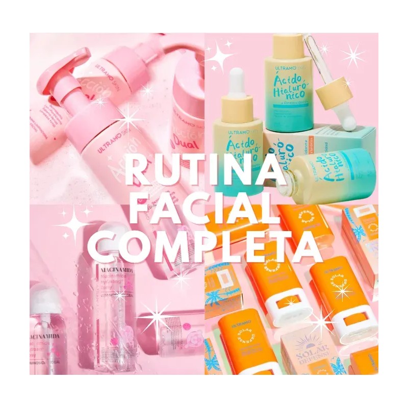 Kit Rutina Facial Completa Ultramo Hidratación Y Protección