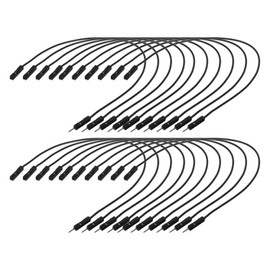 MECCANIXITY Male to Female 1Pin Breadboard Jumper Wire Ribbon Cable 20cm Long,Electronics Breadboard Ribbon Cables for Breadboard Electronic Projects Pack of 20,Black