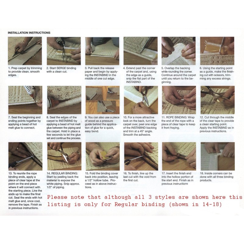Instabind - DIY Carpet Binding - Turn Carpet Scraps into