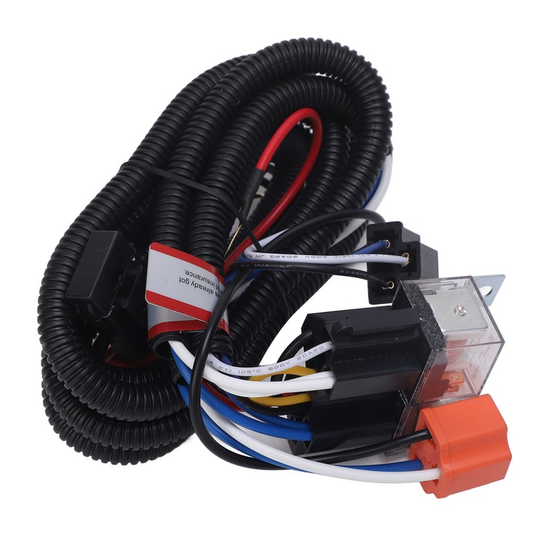 H4 Headlight Relay Harness Plug and Play H6054 7x6 LED